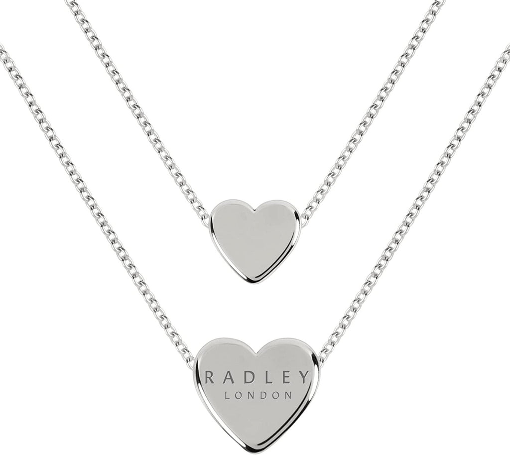 Radley Ladies Silver Plated Heart Double Chain Necklace RYJ2333S