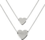 Radley Ladies Silver Plated Heart Double Chain Necklace RYJ2333S