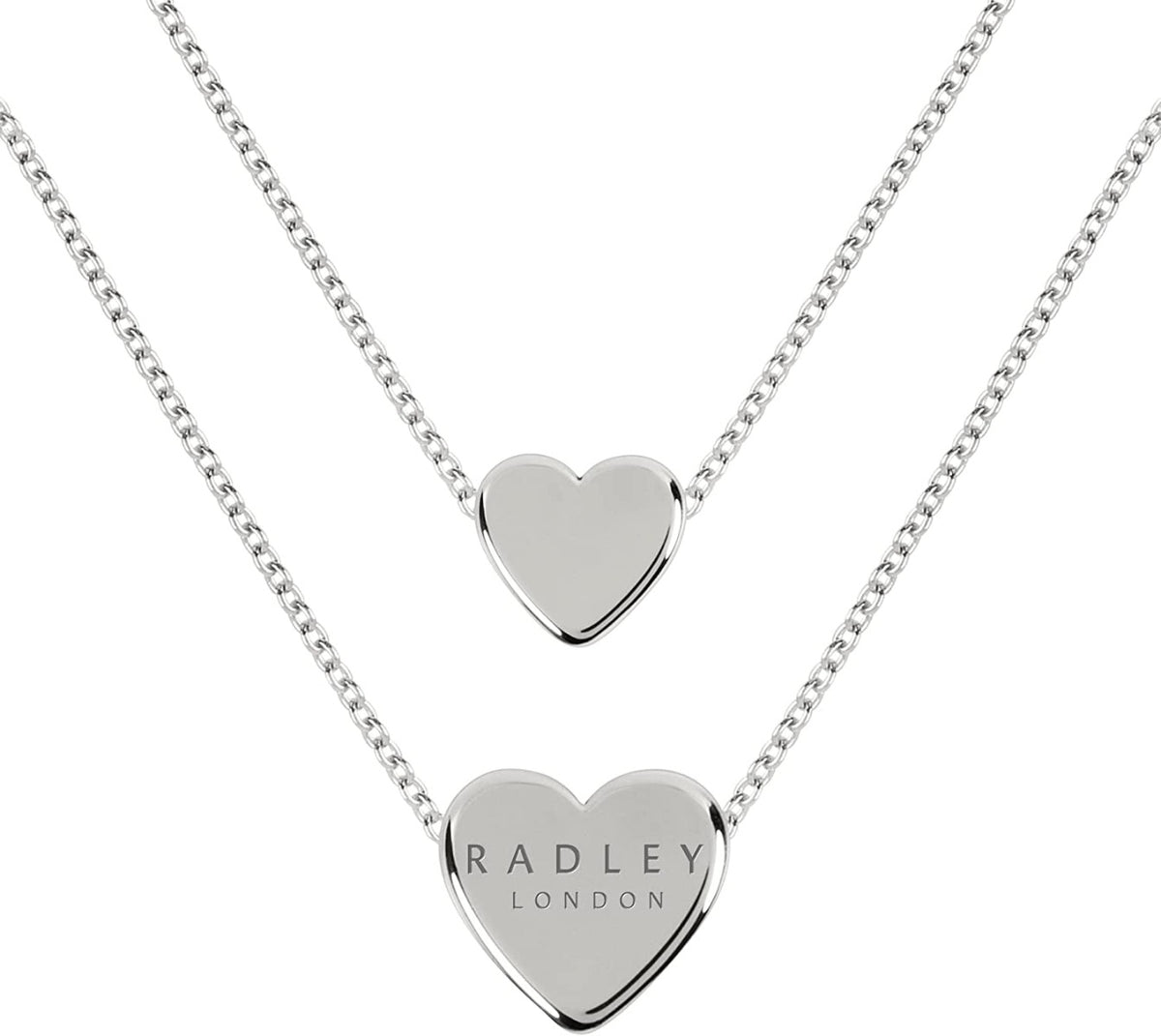 Radley Ladies Silver Plated Heart Double Chain Necklace RYJ2333S