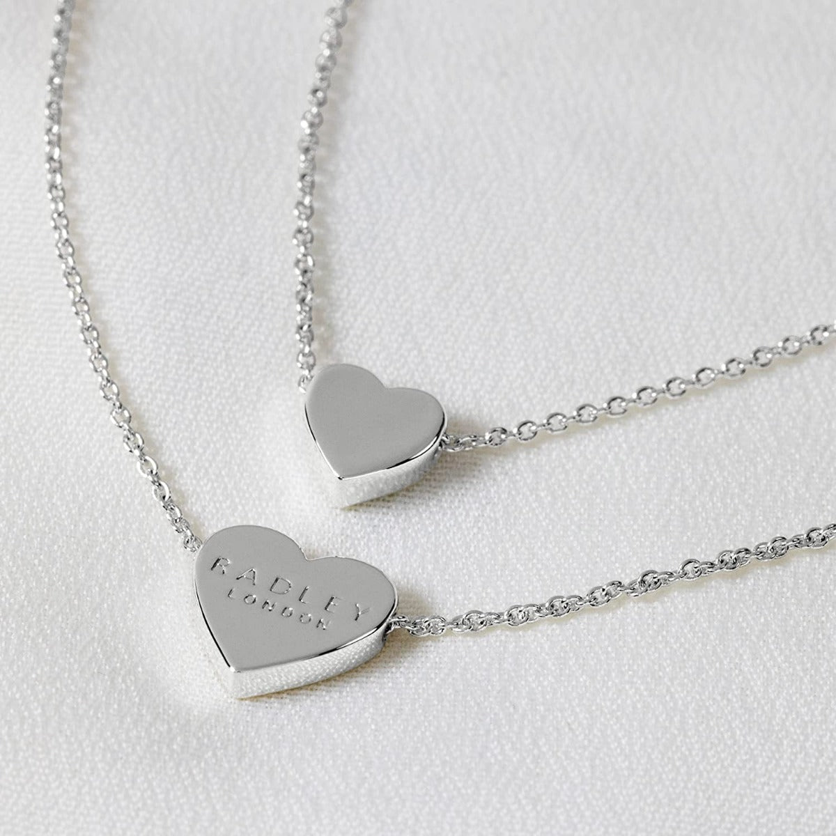 Radley Ladies Silver Plated Heart Double Chain Necklace RYJ2333S