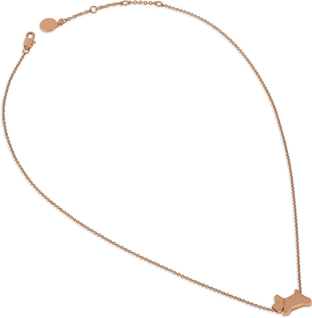 RADLEY Ladies 18ct Rose Gold Plated Jumping Dog Necklace RYJ2336S