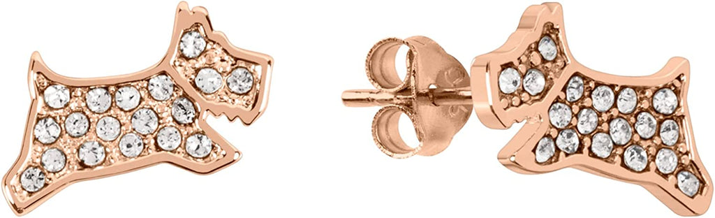 Radley Ladies 18ct Rose Gold Plated Pave Dog Necklace & Earring Set RYJ2340S-SET