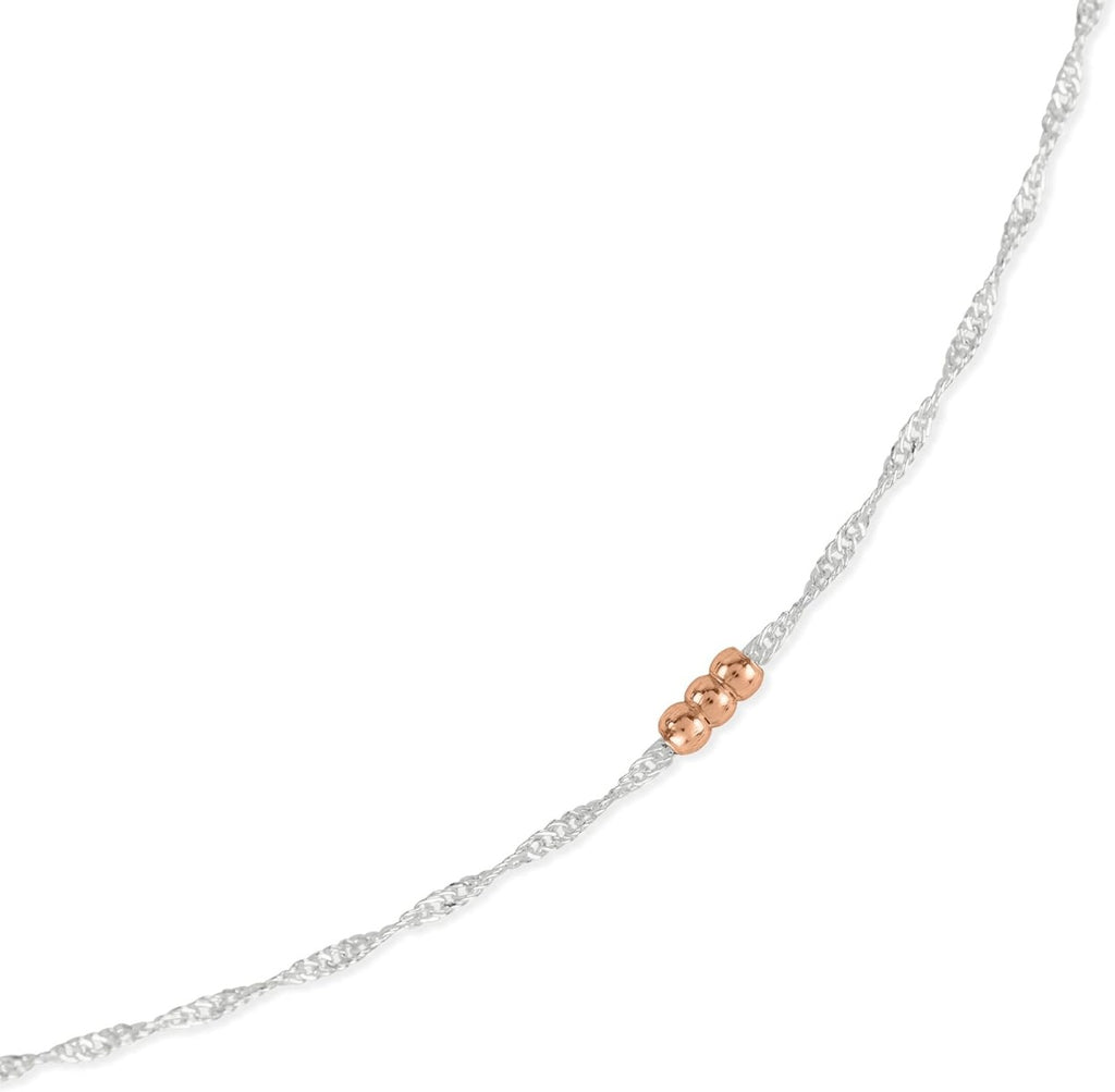 Radley London Silver and Rose Gold Plated Lariot Jumping Dog Necklace RYJ2393S