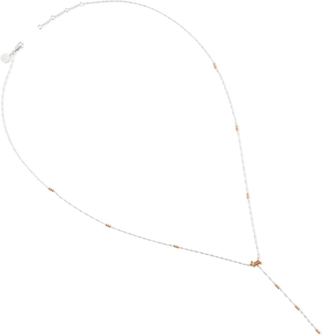 Radley London Silver and Rose Gold Plated Lariot Jumping Dog Necklace RYJ2393S