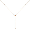 Radley London Rose Gold Plated Stone Set Lariot Jumping Dog Necklace RYJ2394S