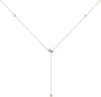 Radley London Rose Gold Plated Stone Set Lariot Jumping Dog Necklace RYJ2394S