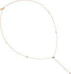 Radley London Rose Gold Plated Stone Set Lariot Jumping Dog Necklace RYJ2394S