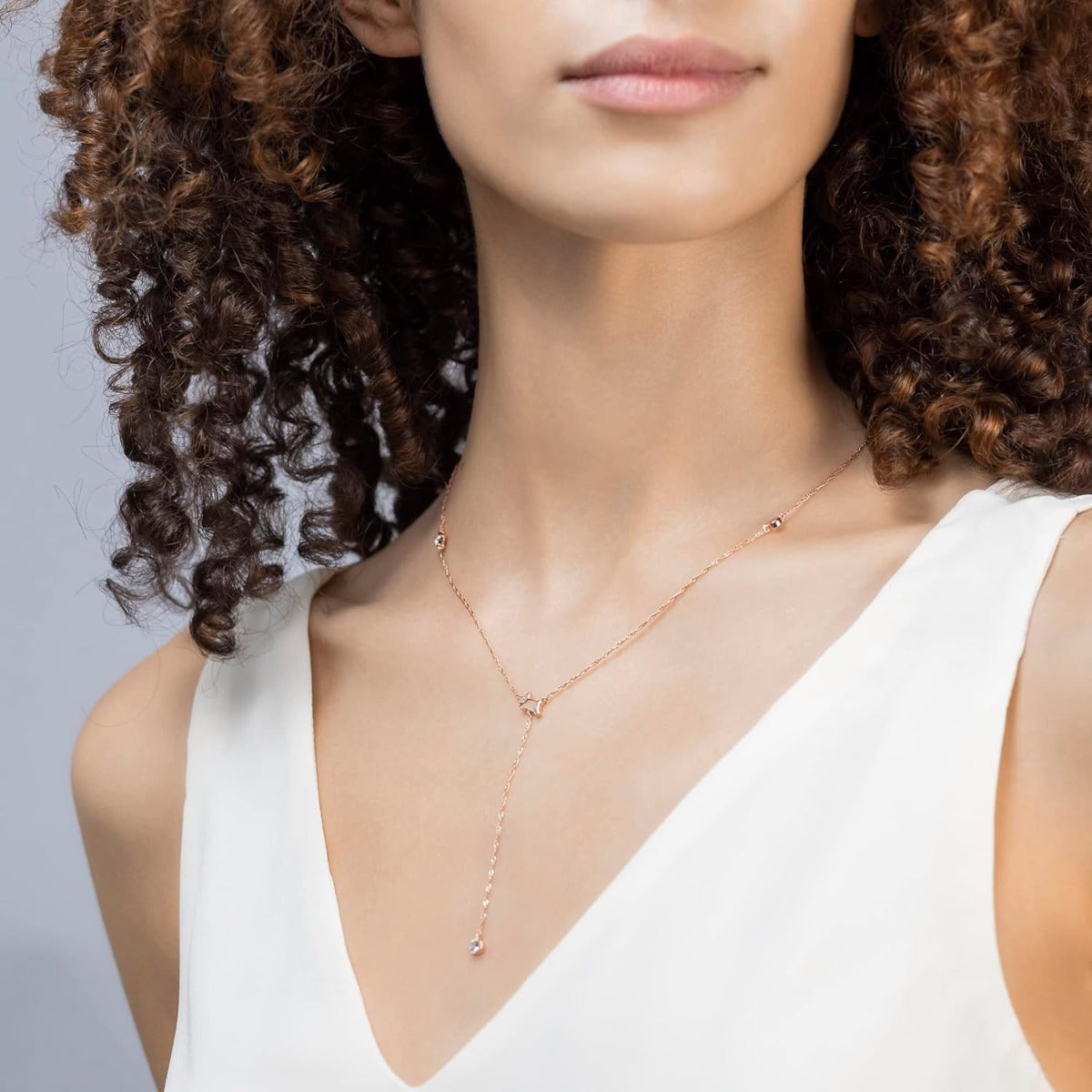 Radley London Rose Gold Plated Stone Set Lariot Jumping Dog Necklace RYJ2394S