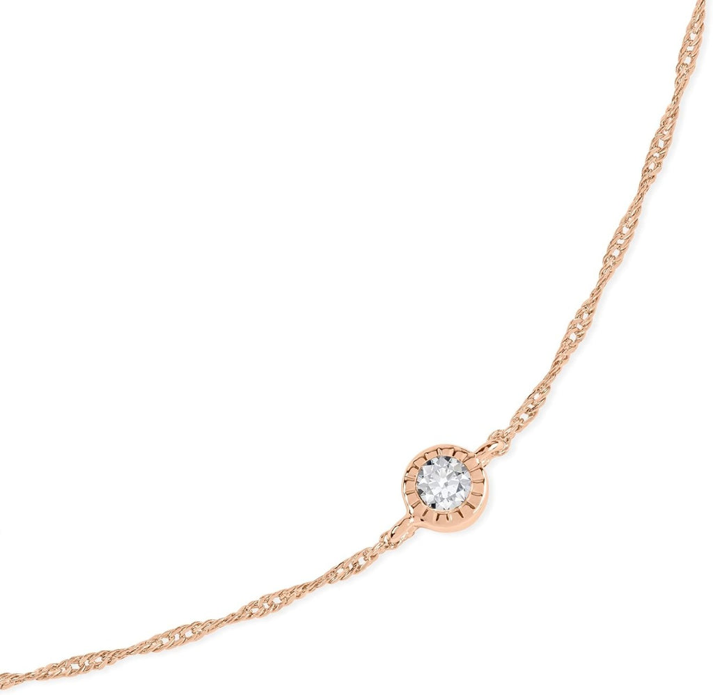 Radley London Rose Gold Plated Stone Set Lariot Jumping Dog Necklace RYJ2394S