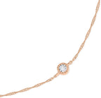 Radley London Rose Gold Plated Stone Set Lariot Jumping Dog Necklace RYJ2394S