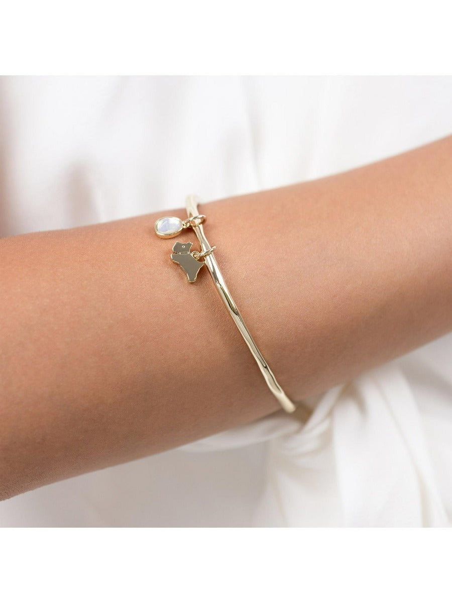 Radley Ladies Sloane Moon Stone Jumping Dog Bangle RYJ3318S