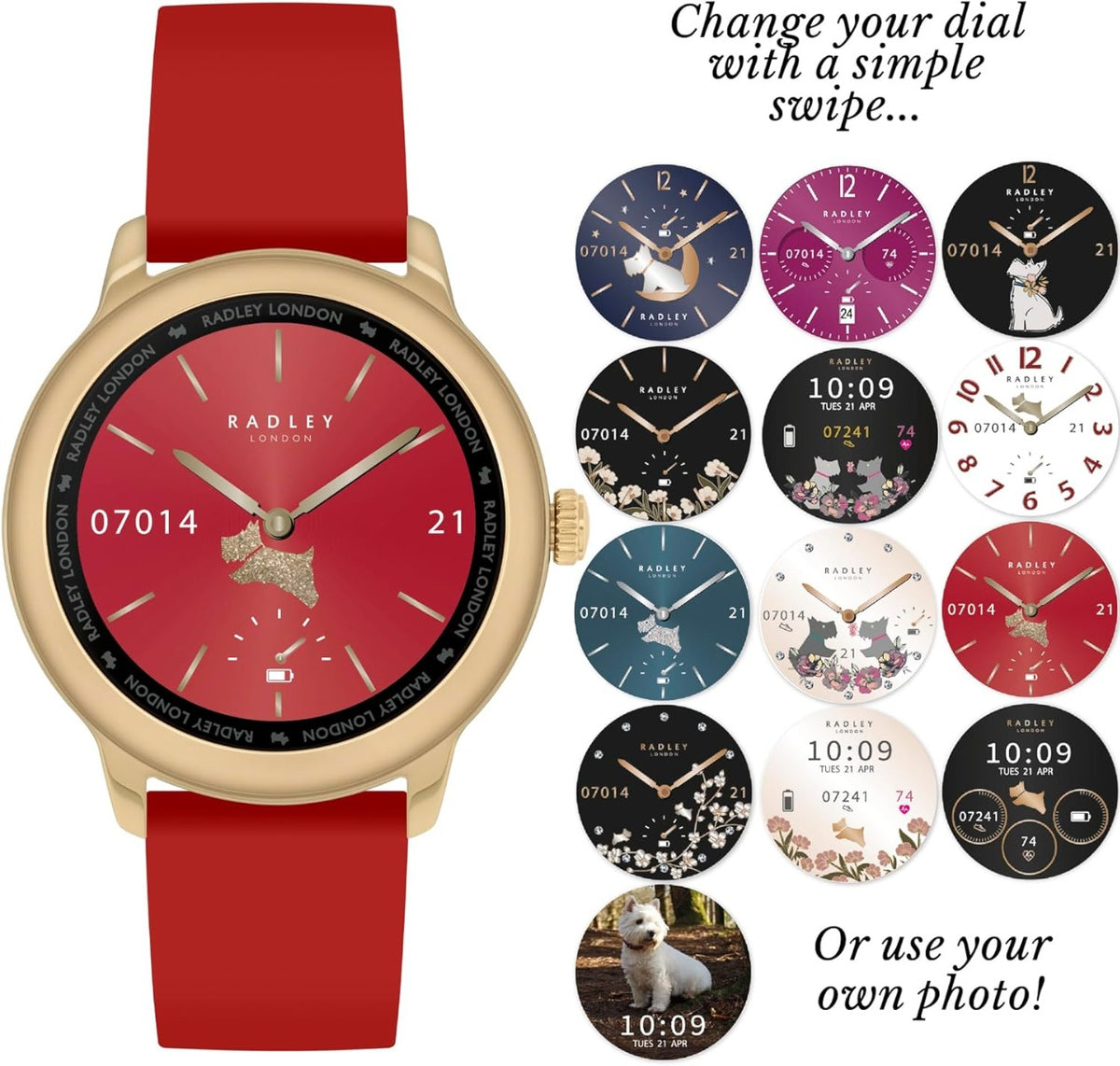 Radley Smart Watch gyda Strapiau Cyfnewidiadwy RYS07-2070-SET