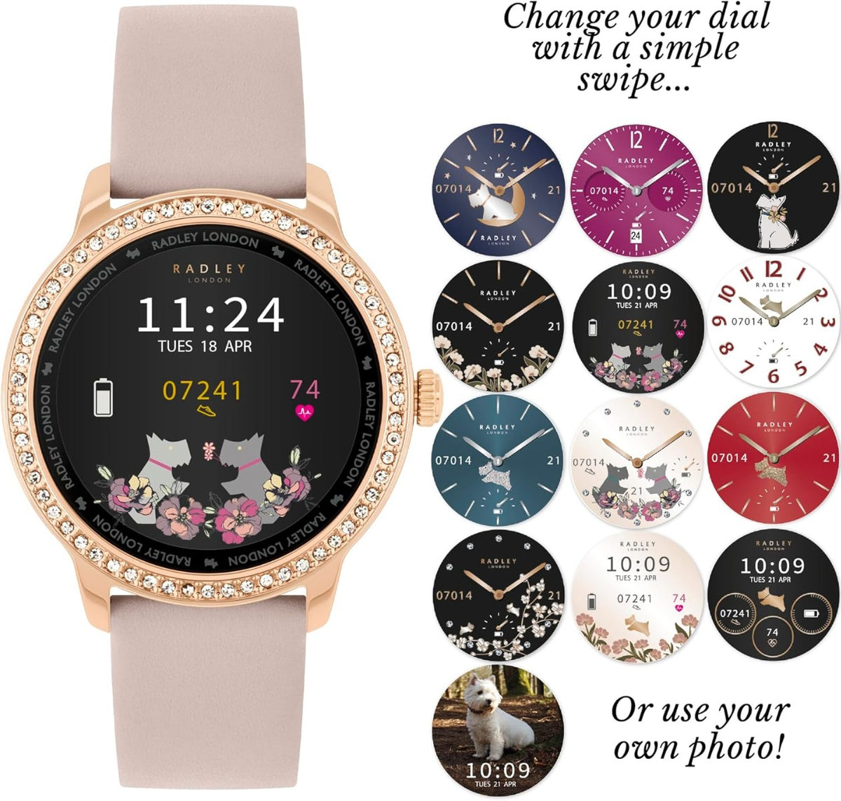 Radley London Ladies Series 7 Smart Watch with Interchangeable Navy Strap RYS07-2112-SET