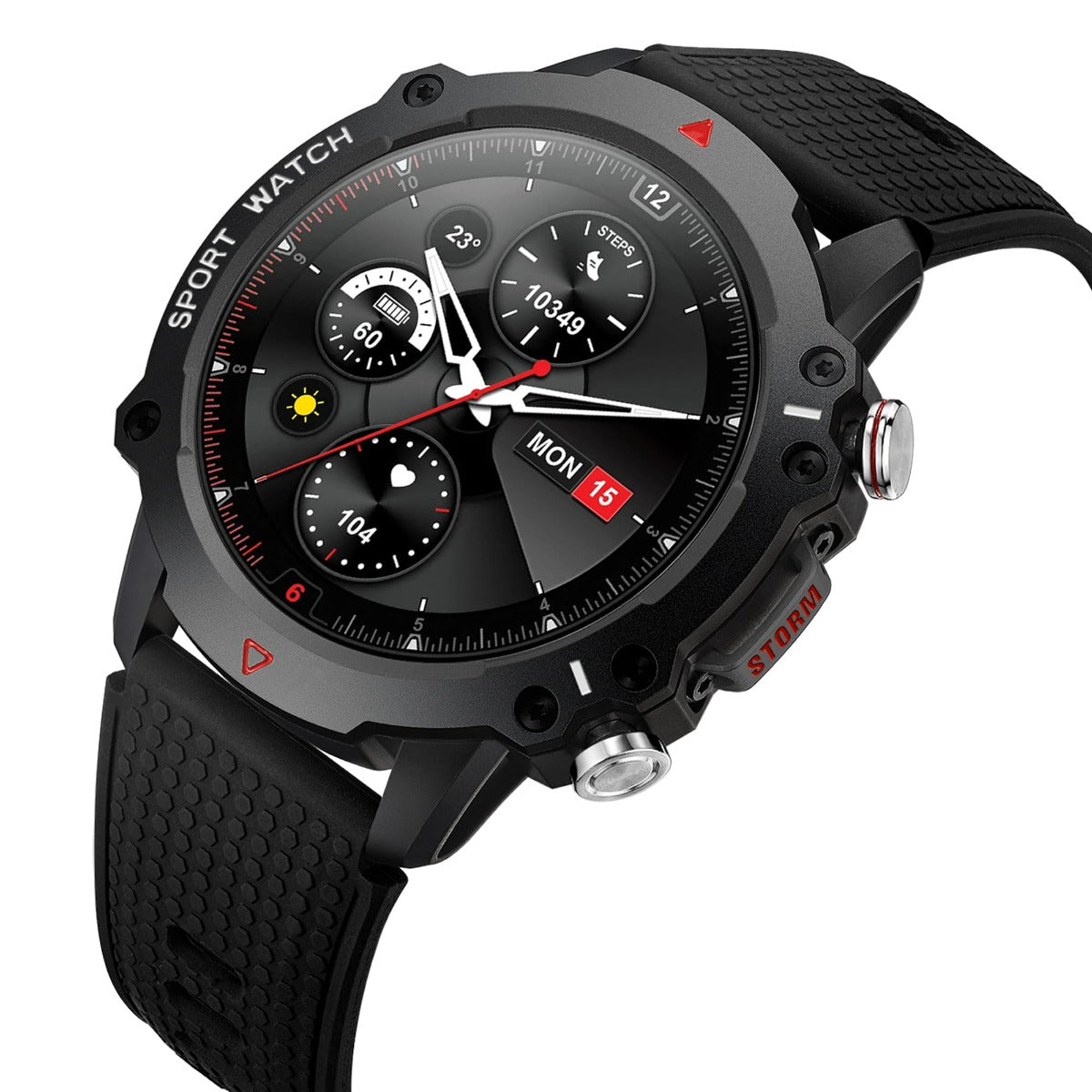 Storm S-Hero Mens Smart Watch with Black Silicone Strap 47535/BK