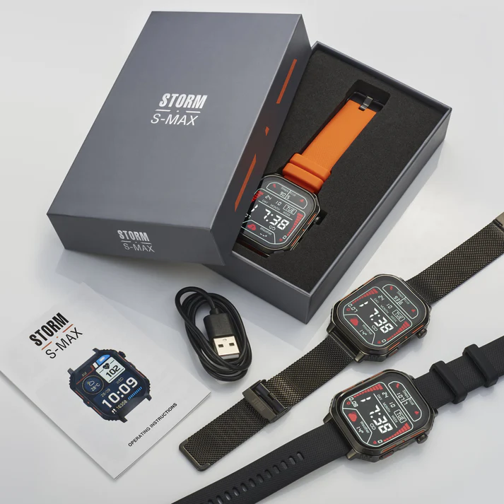 Storm S-Max Mens Smart Watch with Black Silicone Strap 47533/BK