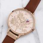 Sara Miller Chelsea Collection Ladies Watch with Brown Leather Strap SA2012