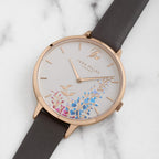 Sara Miller The Wisteria Collection Ladies Watch with Grey Leather Strap SA2048