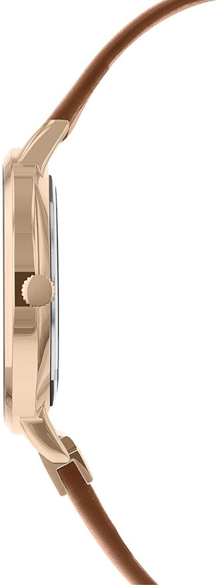 Sara Miller Piccadilly Ladies Watch with Champagne Dial and Brown Leather Strap SA2078