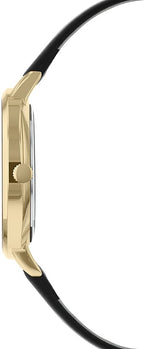 Sara Miller Chelsea Collection Ladies Watch with Black Dial and Black Leather Strap SA2090