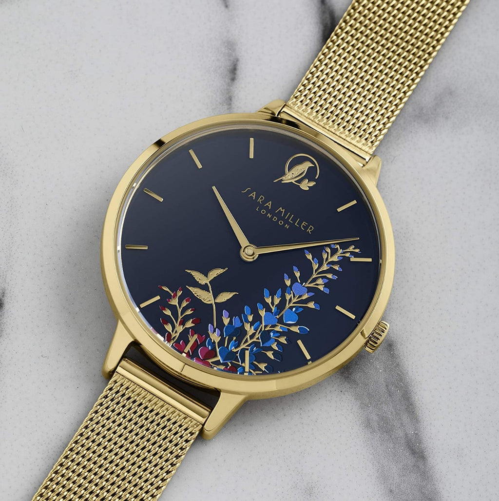 Sara Miller Ladies Watch with Gold Milanese Strap SA4030