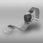 Sekonda Men's Chronograph Watch with Black Dial and Silver Strap 1195