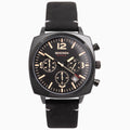 Sekonda Mens Watch with Black Dial and Black Suede Leather Strap 1991