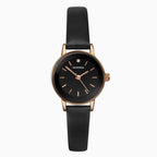 Sekonda Ladies Watch With Black Dial and Black Leather Strap 2787