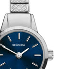 Sekonda Ladies Watch with Blue Dial and Silver Expander Bracelet 40369