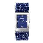 Sekonda Rocks Ladies Watch with Blue Stone Set Leather Strap 2758