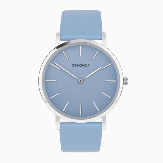 Gwylio Merched Sekonda Freya gyda Deial Glas a Strap Glas 40609