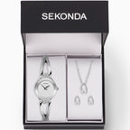 Sekonda Ladies Silver Watch and Jewellery Gift Set 49032