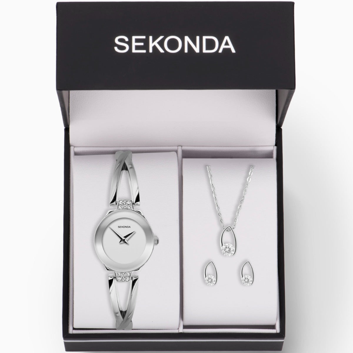 Sekonda Ladies Silver Watch and Jewellery Gift Set 49032