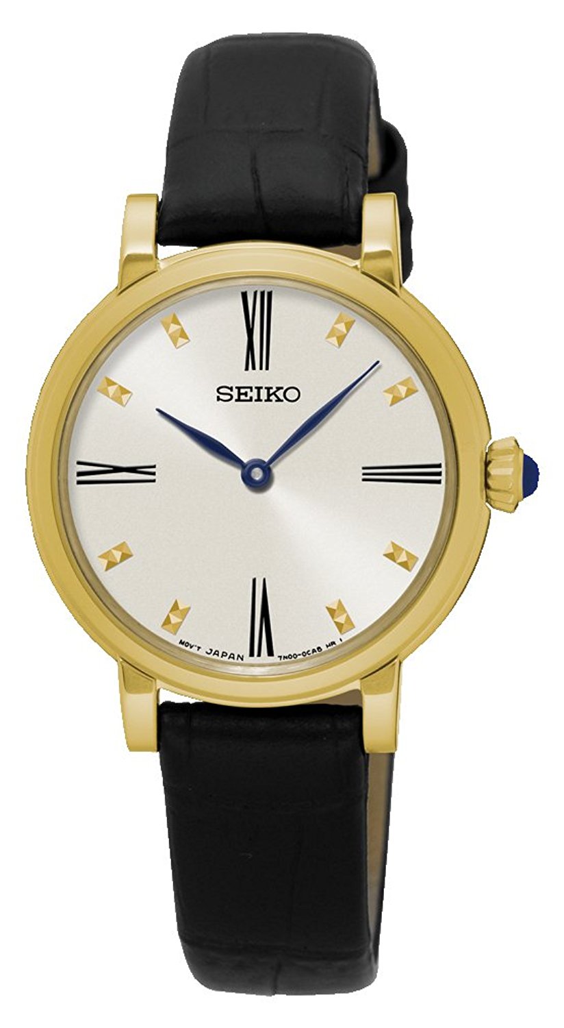Seiko Ladies Leather Strap Watch SFQ814P2