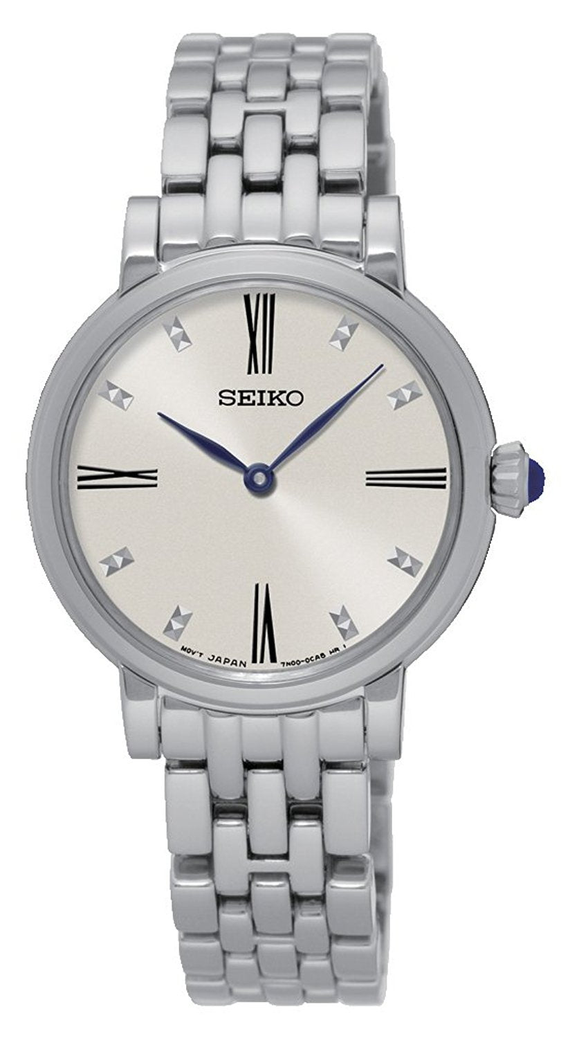 Seiko Women's Quartz Watch with White Dial Analogue Display Quartz Stainless Steel SFQ817P1