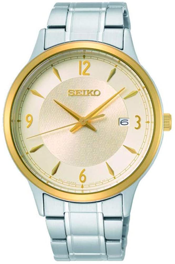 Gwylio Dynion Pen-blwydd 50fed Seiko gyda Breichled Dur Di-staen SGEH92P1