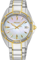 Gwylio Merched Seiko gyda Breichled Dur Di-staen SKK880P1