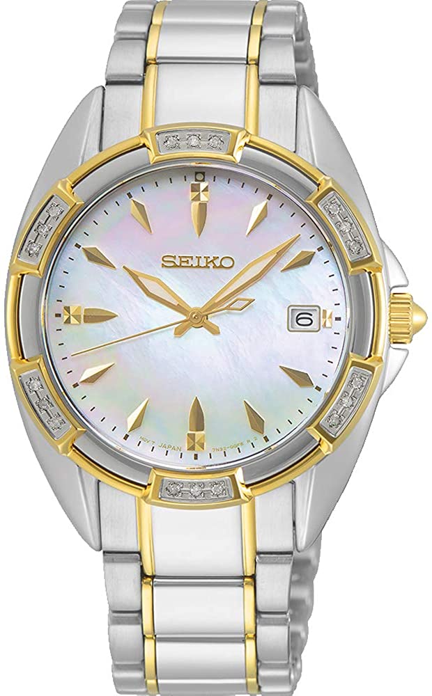 Gwylio Merched Seiko gyda Breichled Dur Di-staen SKK880P1