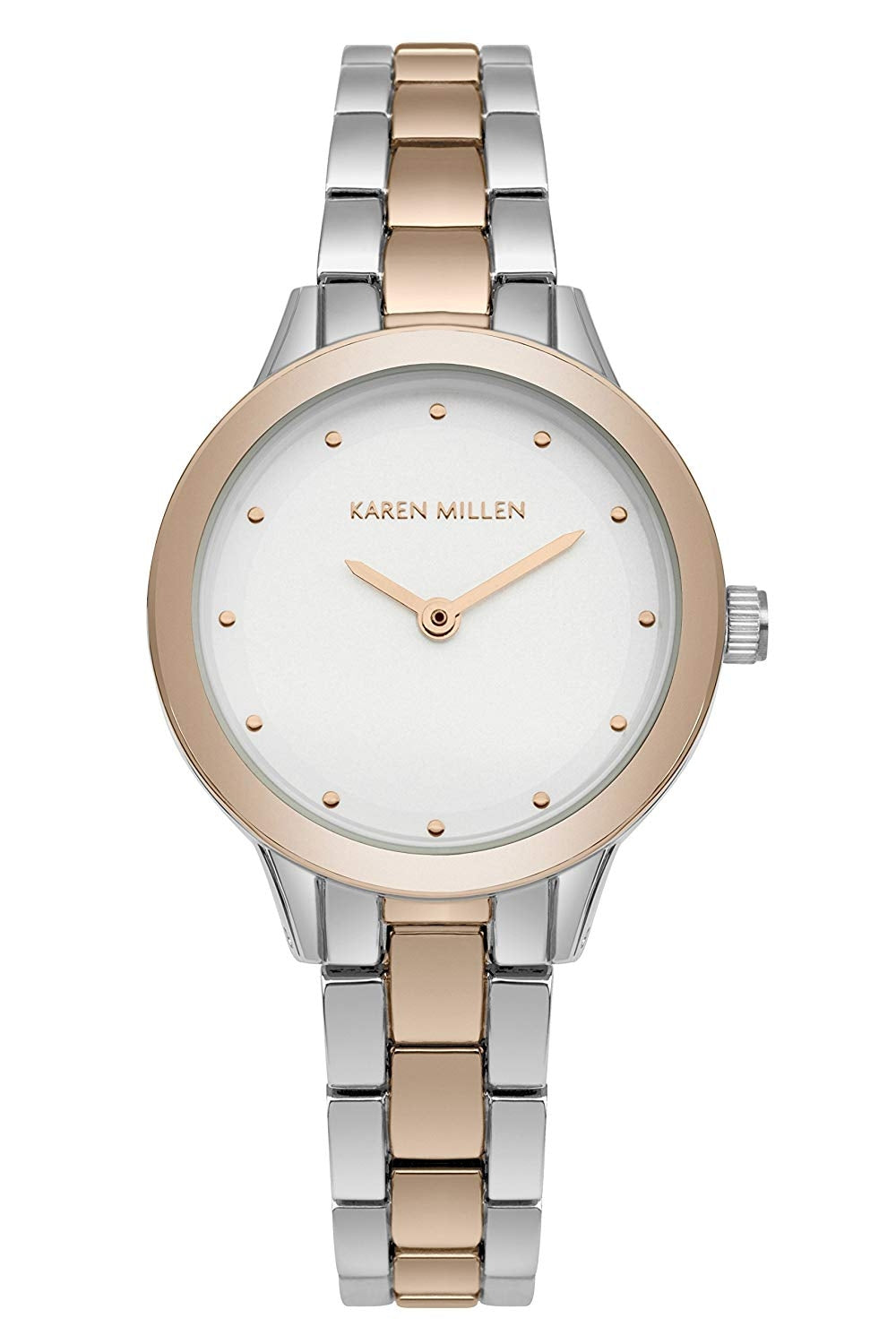 Karen Millen Ladies Two Tone Bracelet Watch SKM005RGM