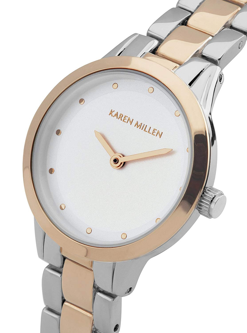 Karen Millen Ladies Two Tone Bracelet Watch SKM005RGM