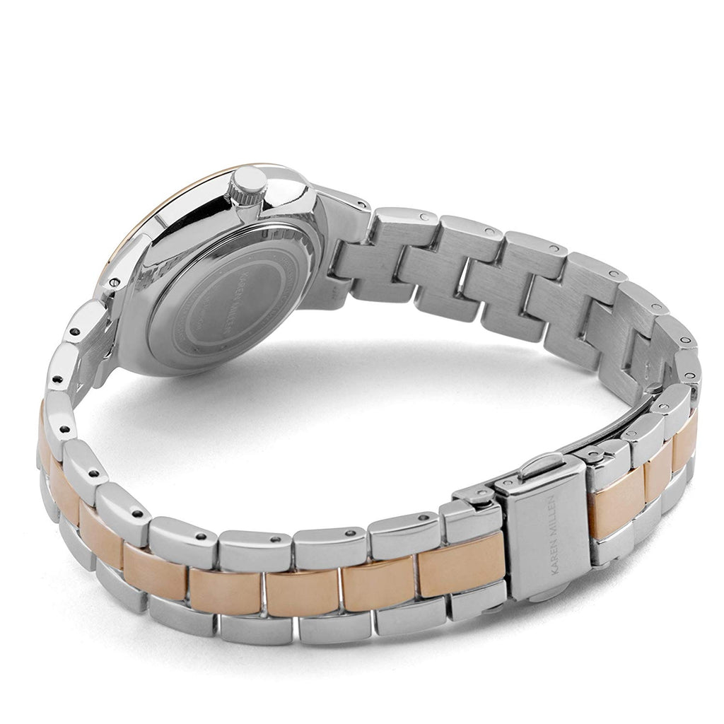 Karen Millen Ladies Two Tone Bracelet Watch SKM005RGM