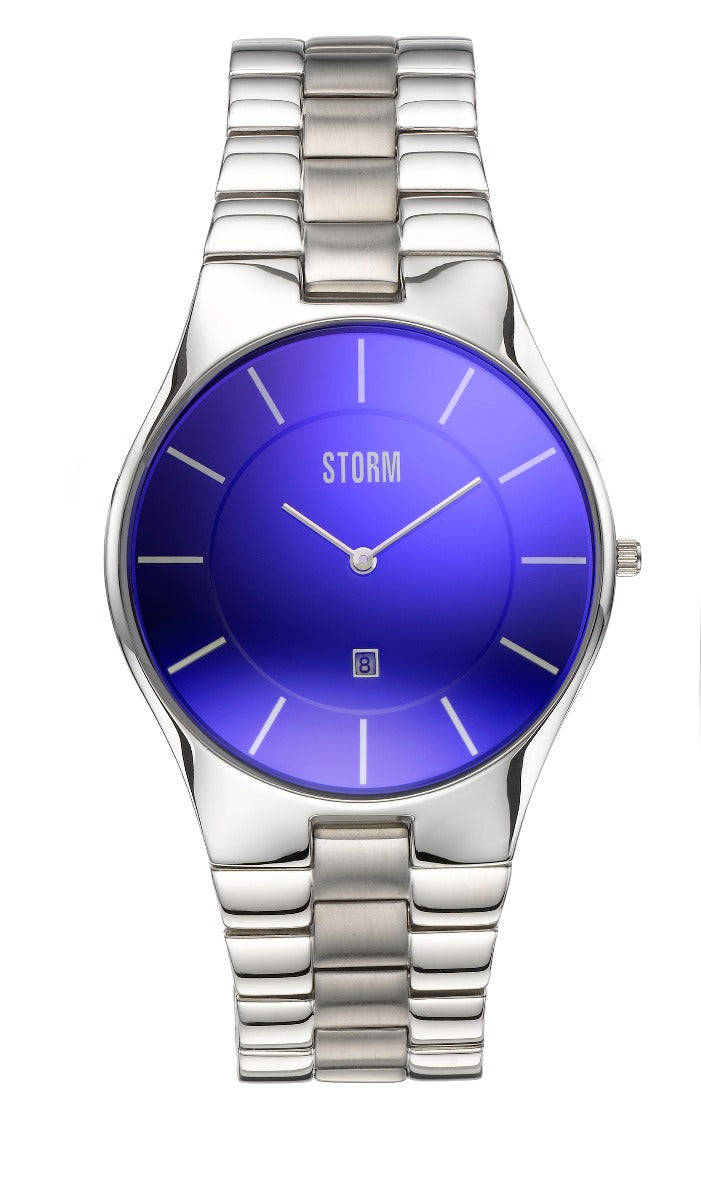 Storm Mens Slim -X XL Watch with Silver Bracelet and Blue Dial 47159/B