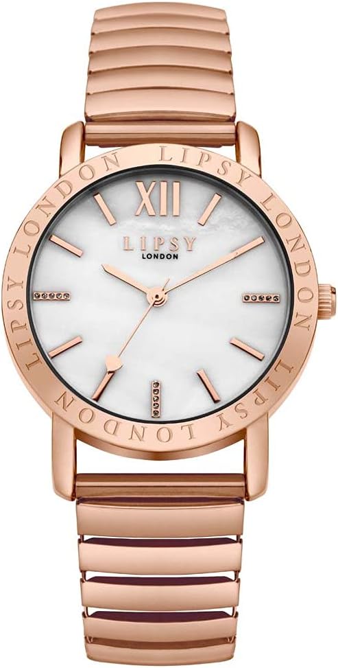 Lipsy Ladies Watch with Rose Gold Expanding Bracelet SLP001RGM