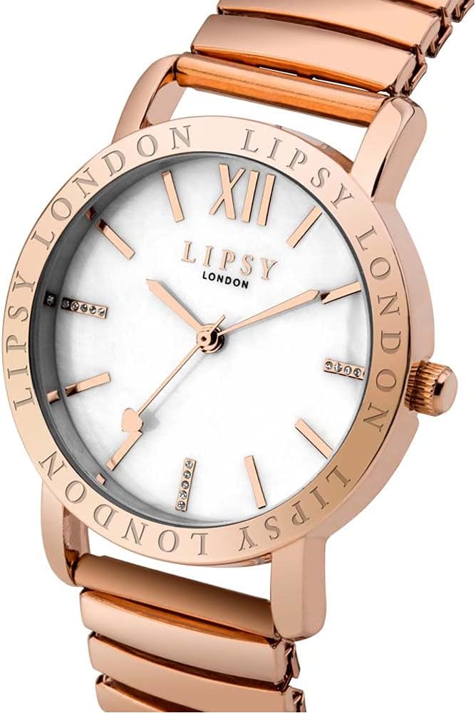 Lipsy Ladies Watch with Rose Gold Expanding Bracelet SLP001RGM