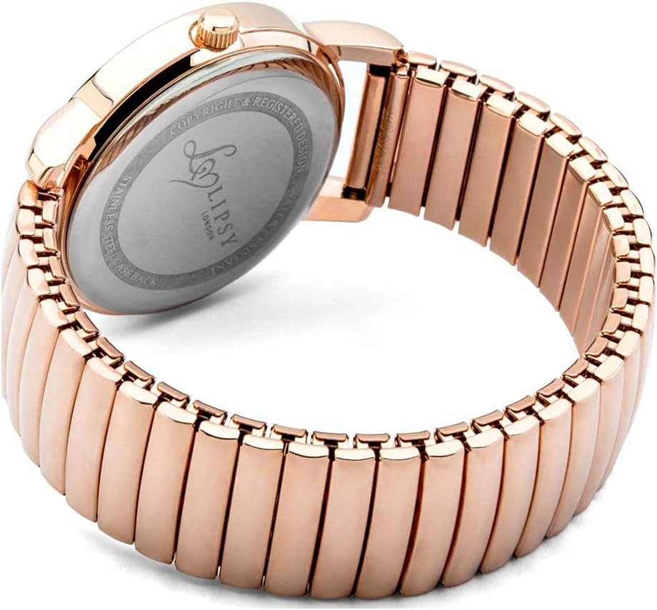Lipsy Ladies Watch with Rose Gold Expanding Bracelet SLP001RGM