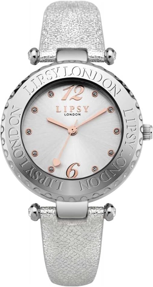 Lipsy Ladies Watch with Silver PU Leather Strap SLP003W