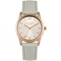 Lipsy Ladies Watch with Rose Gold Dial and Grey Strap SLP007ERG