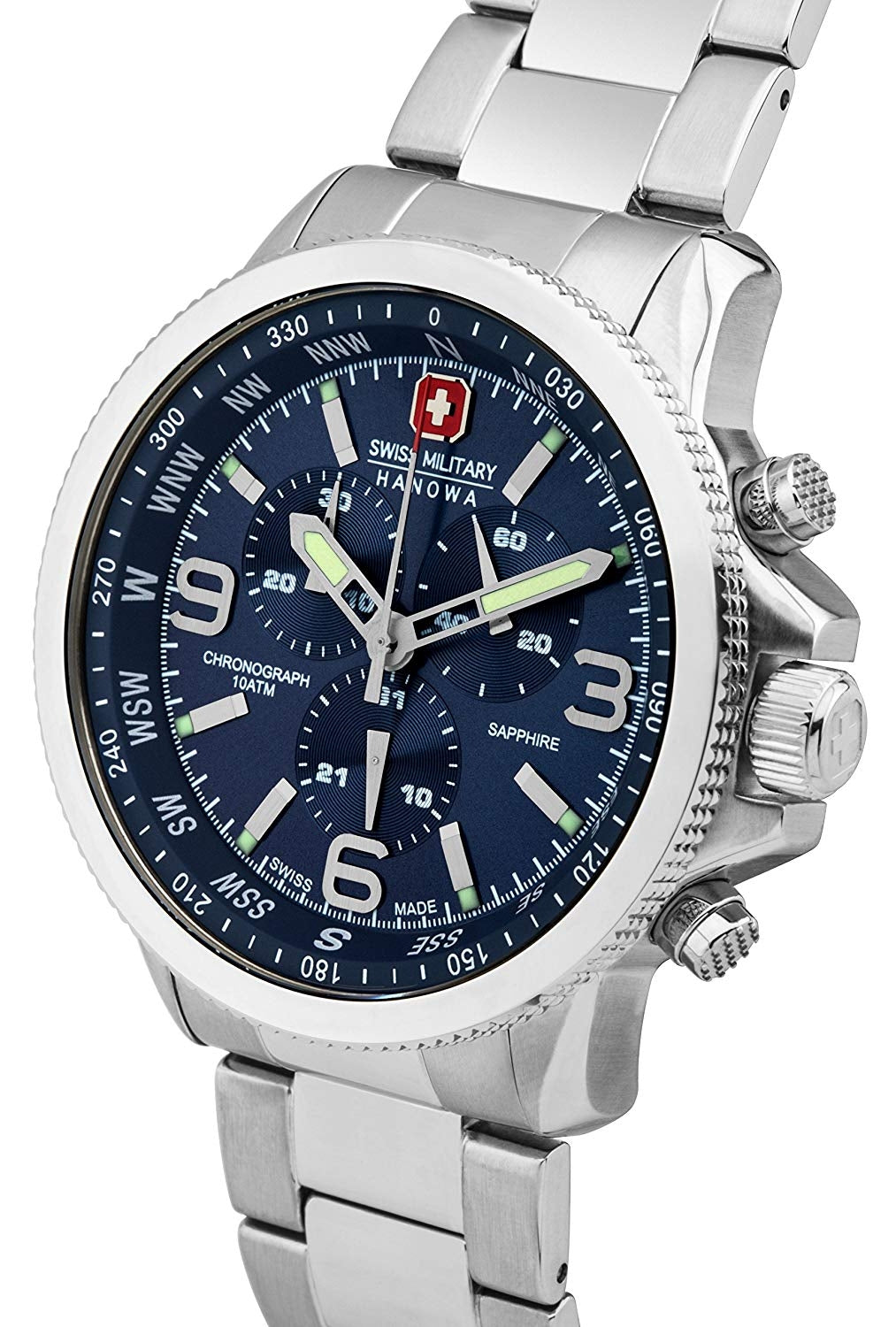Swiss Military Men's Blue Chronograph Dial Watch SM34208AEU/H03MS
