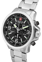 Swiss Military Men's Black Chronograph Watch SM34208AEU/H04MS