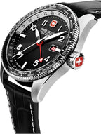 Swiss Military Hawk Eye Mens Watch with Black Dial and Black Strap SMWGB0000504