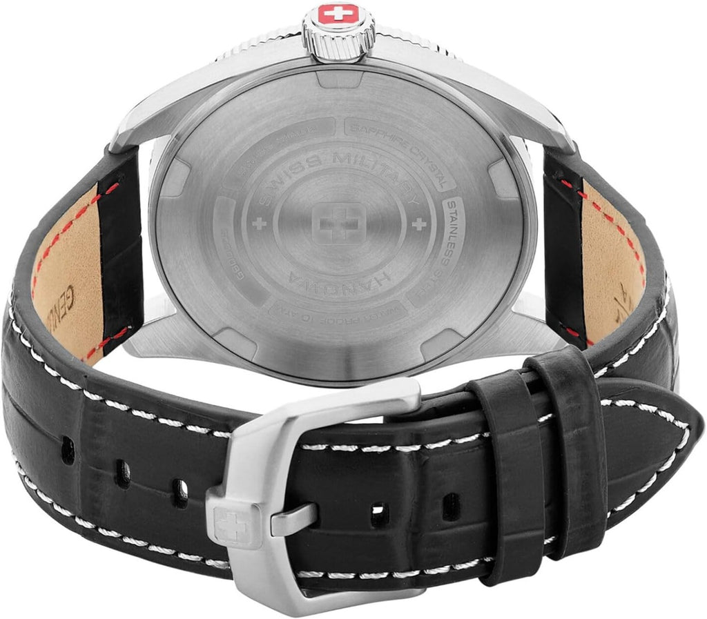 Swiss Military Hawk Eye Mens Watch with Black Dial and Black Strap SMWGB0000504